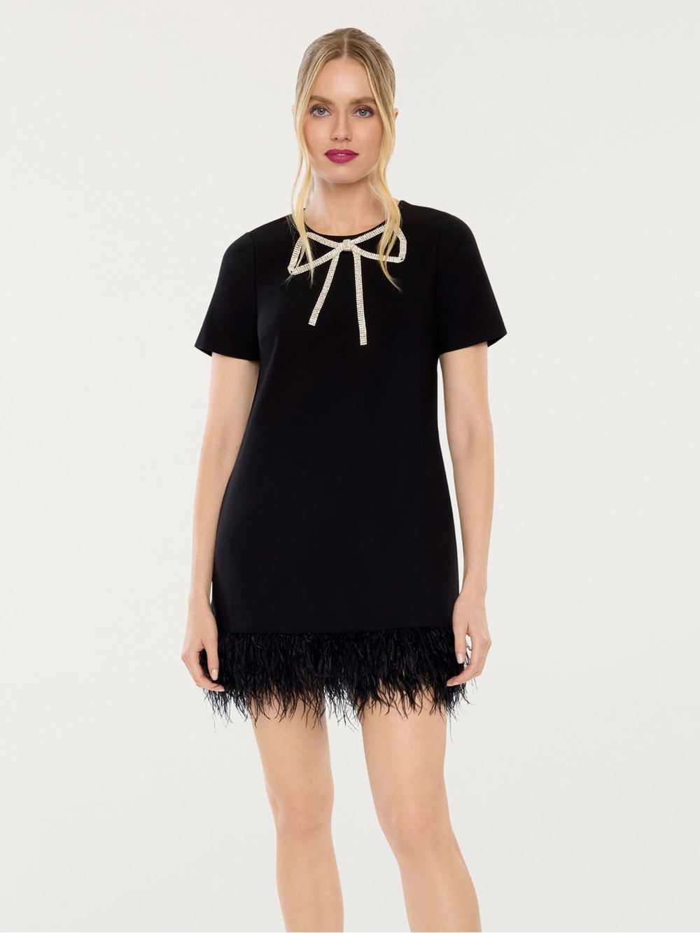 LIKELY Marullo Dress With Jewel Bow in Black [Worn Once]